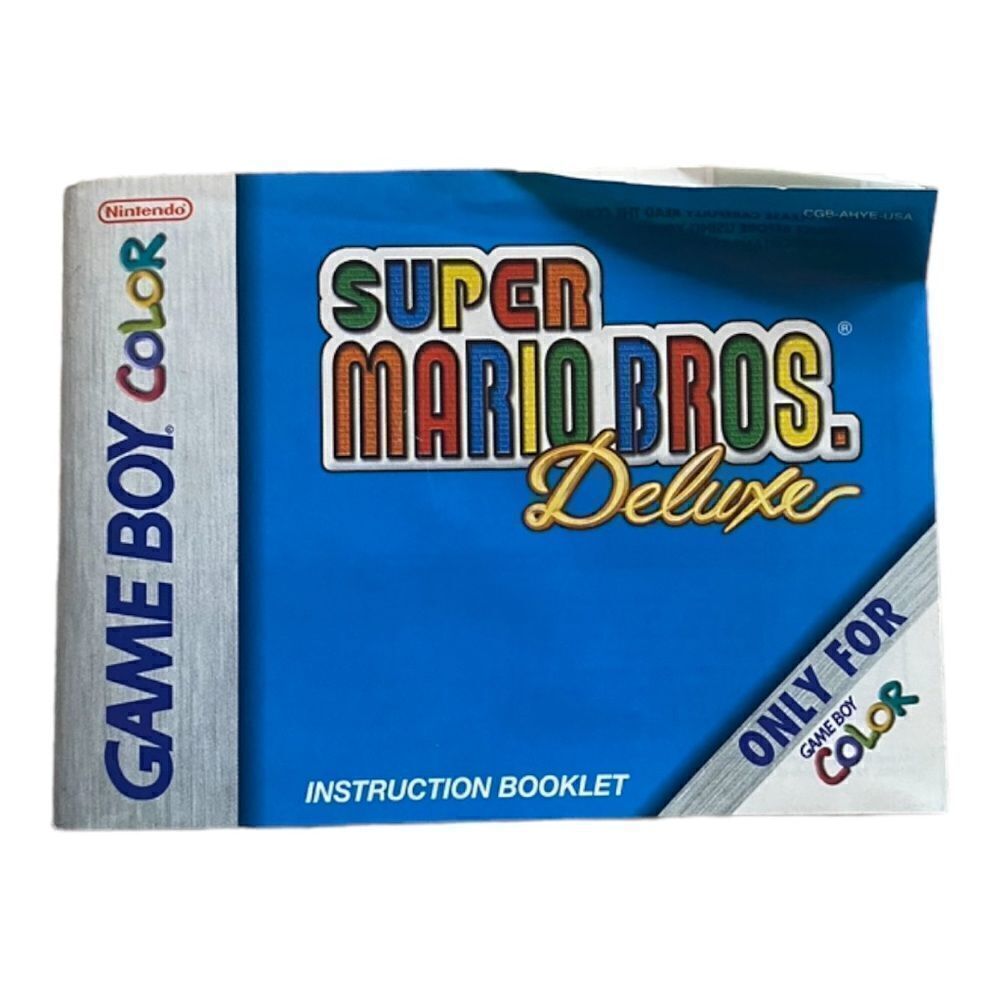 Super Mario Bros Deluxe Nintendo Gameboy Color Instruction Booklet Manual